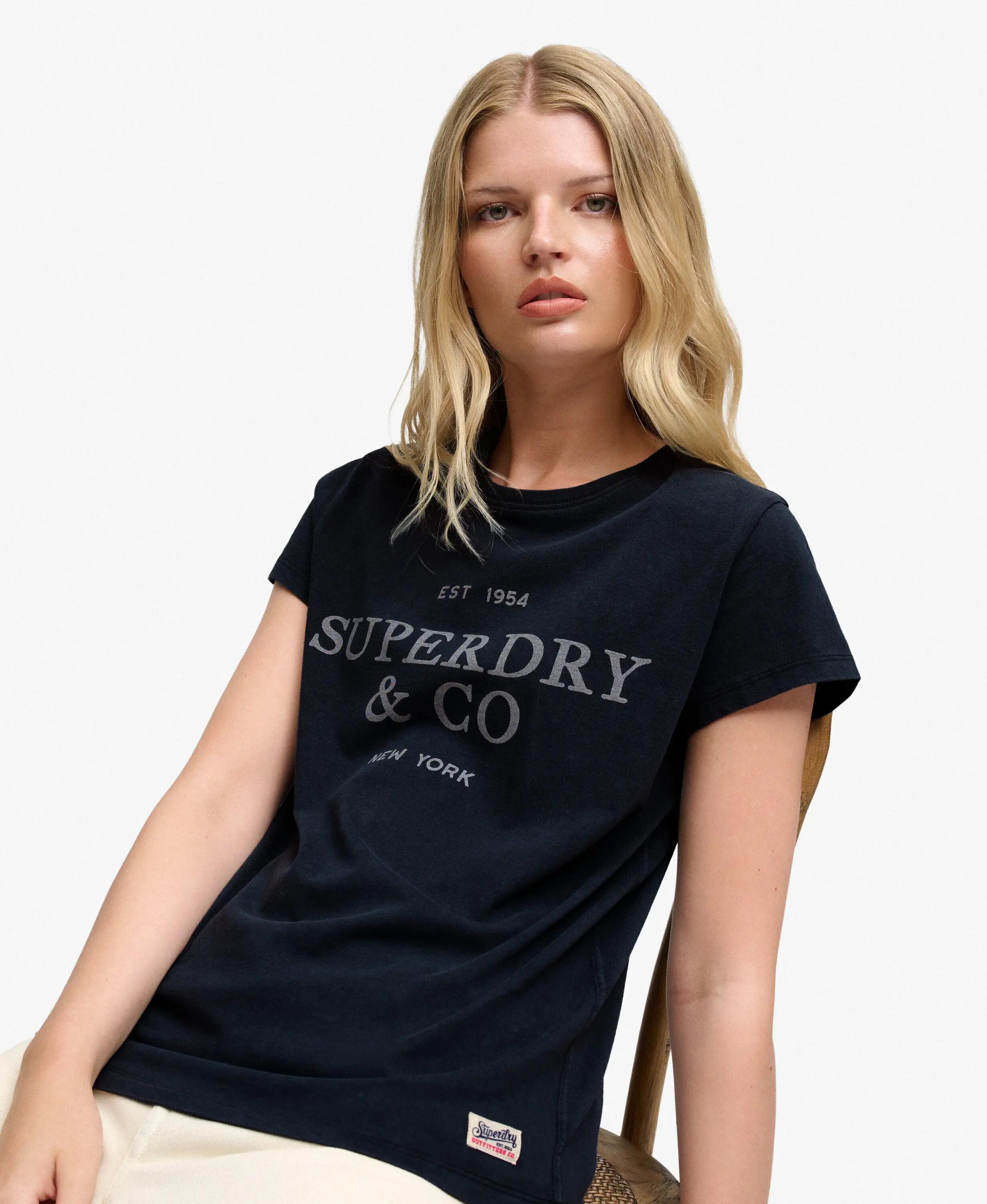 superdry T-shirt Luxe Casual Classic slim in cotone biologico 2/5
