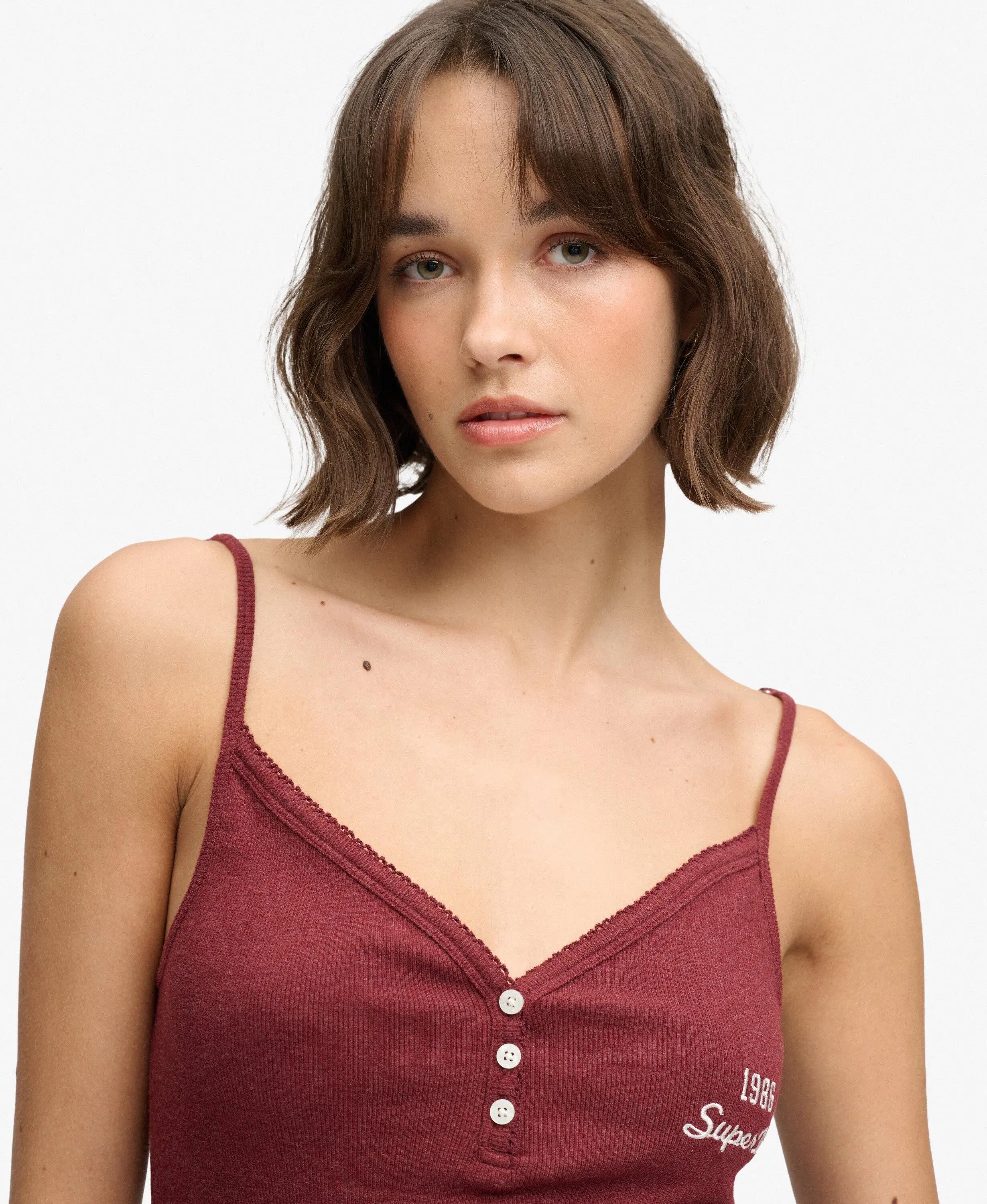 superdry Top Cami boutonné Athletic Essentials, coupe slim 4/5