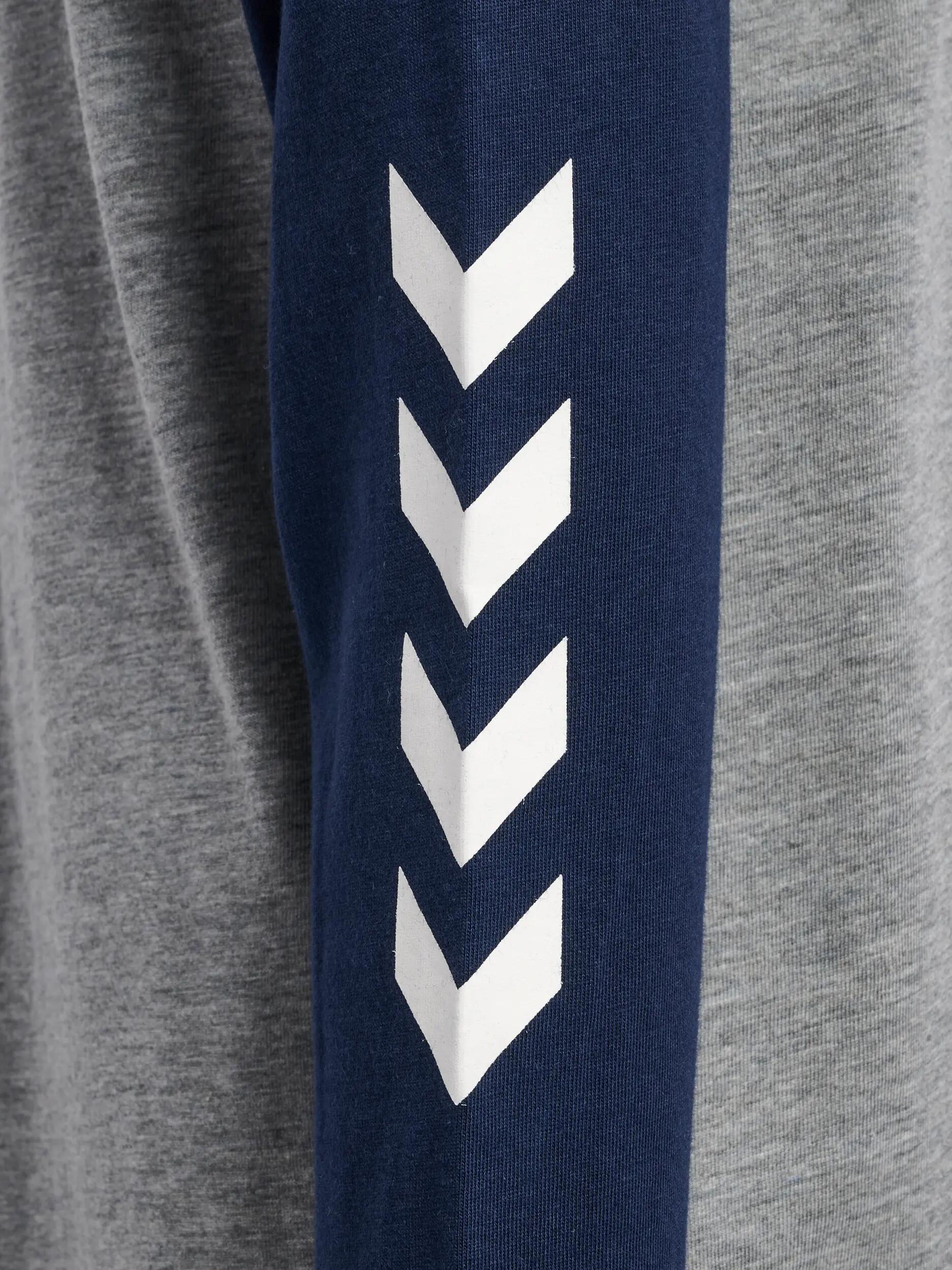 hummel T-shirt manica lunga bambino in cotone biologico con logo 3/3