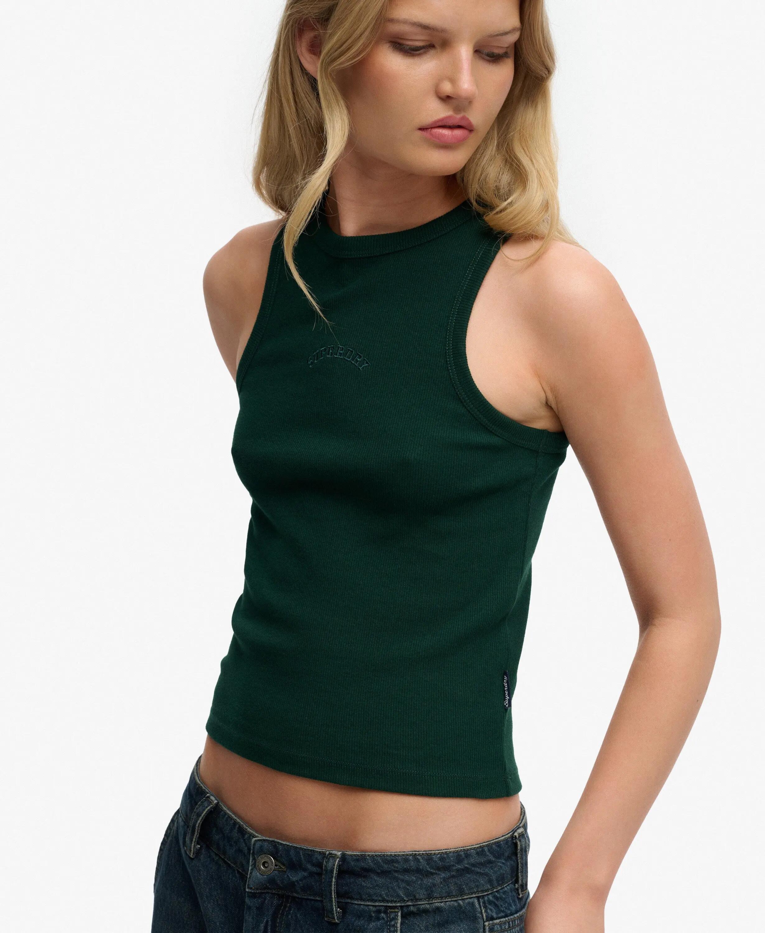 superdry Essential Logo Racer Vest – corte slim, 100% algodão orgânico 2/5