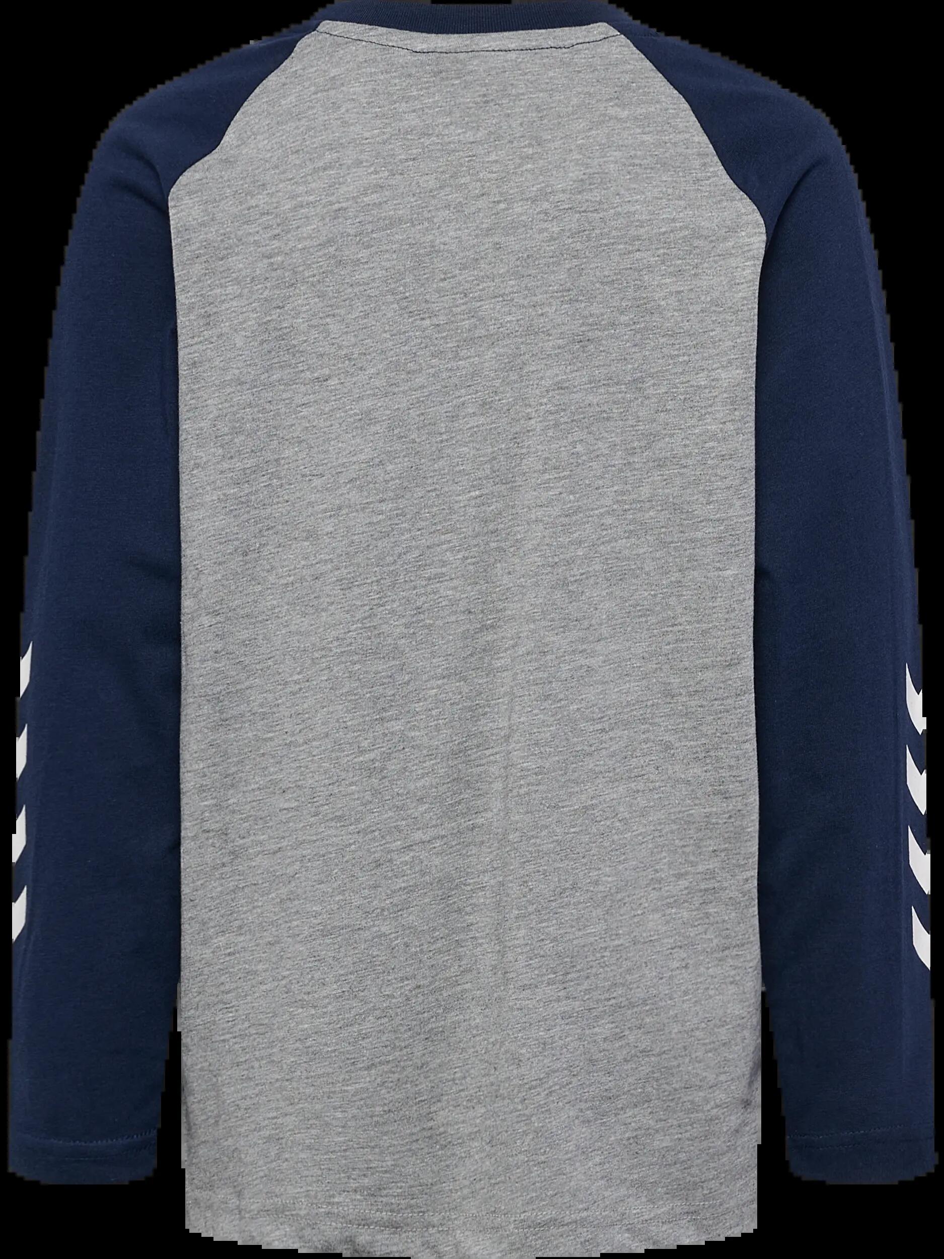 hummel T-shirt manica lunga bambino in cotone biologico con logo 2/3