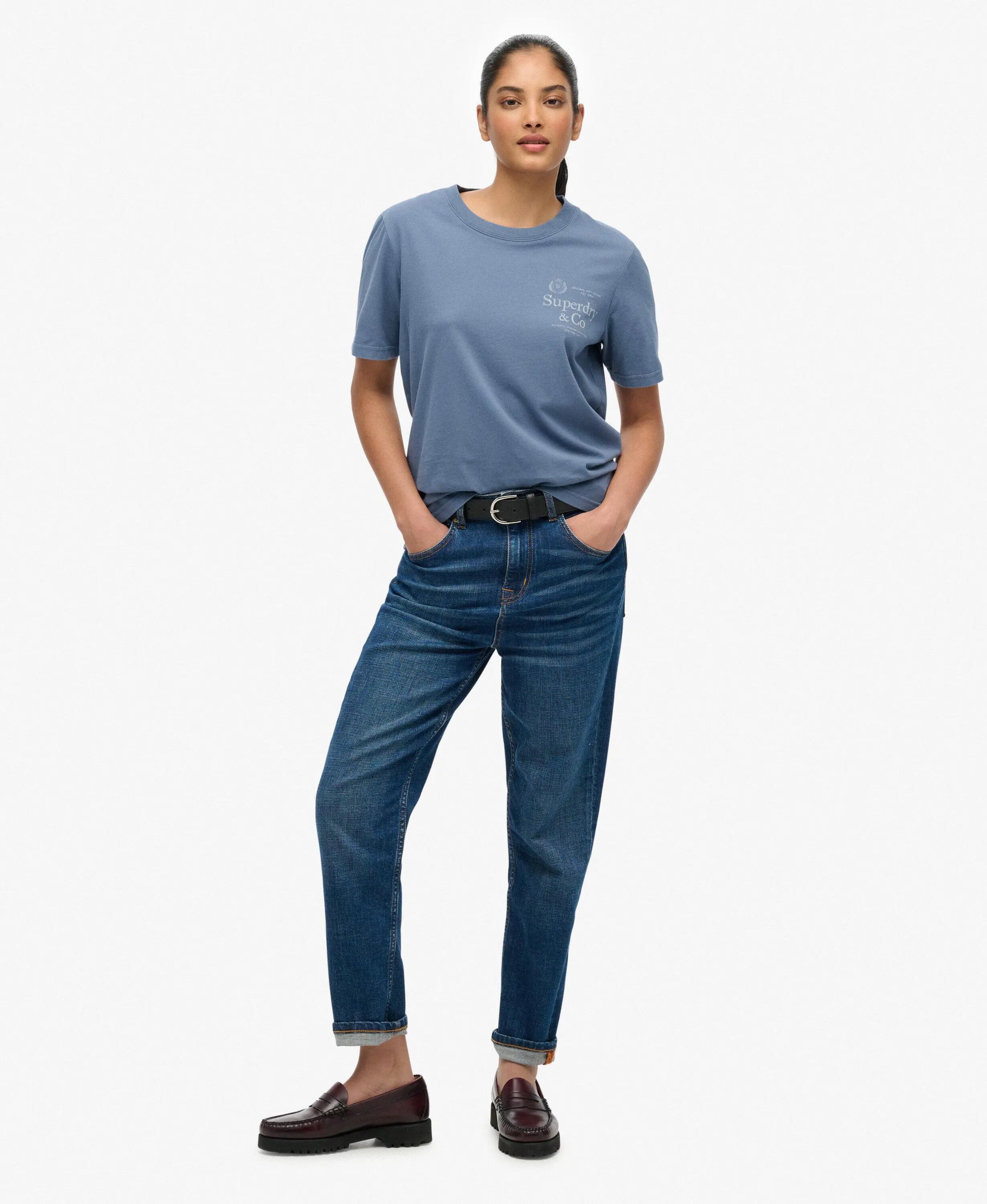 superdry Luxe Casual Relaxed T-Shirt in cotone – vestibilità relaxed – Vintage 3/7