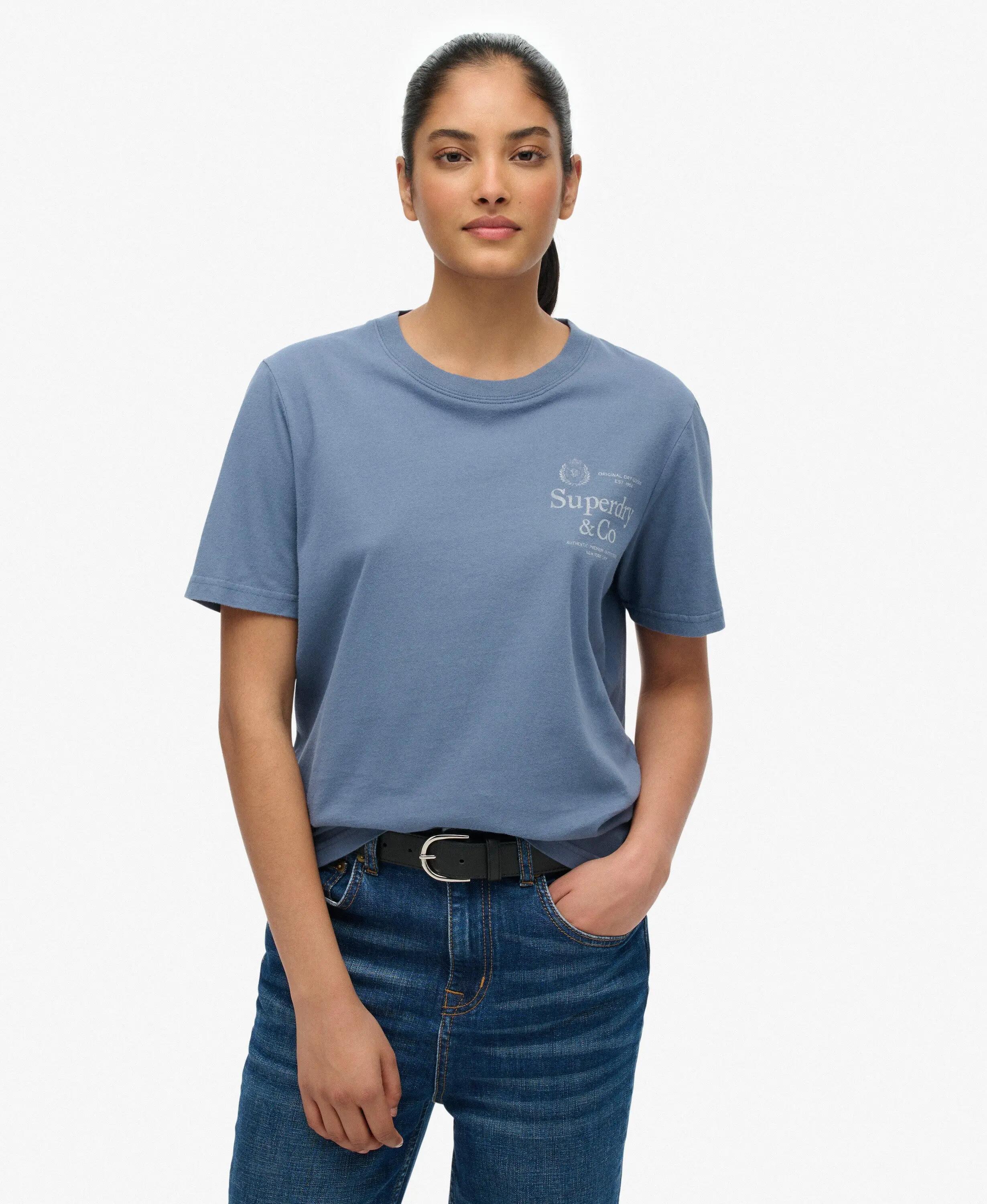 superdry Luxe Casual Relaxed T-Shirt in cotone – vestibilità relaxed – Vintage 2/7