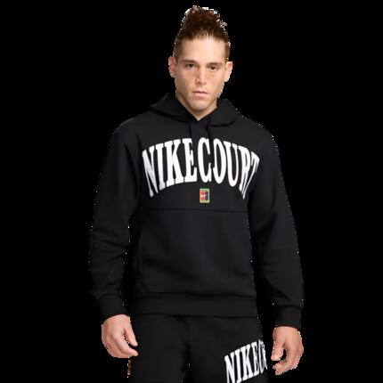 FLEECE TENNIS HOODIE SCHWARZ HERREN