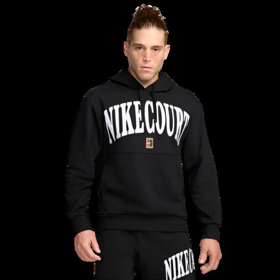 FLEECE TENNIS HOODIE SCHWARZ HERREN