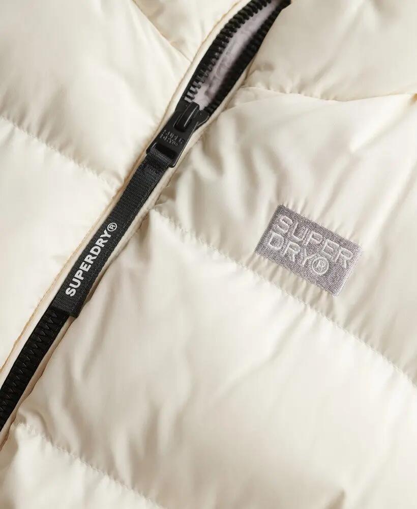 superdry Sports Puffer Gilet smanicato trapuntato slim fit – OFF WHITE 7/7