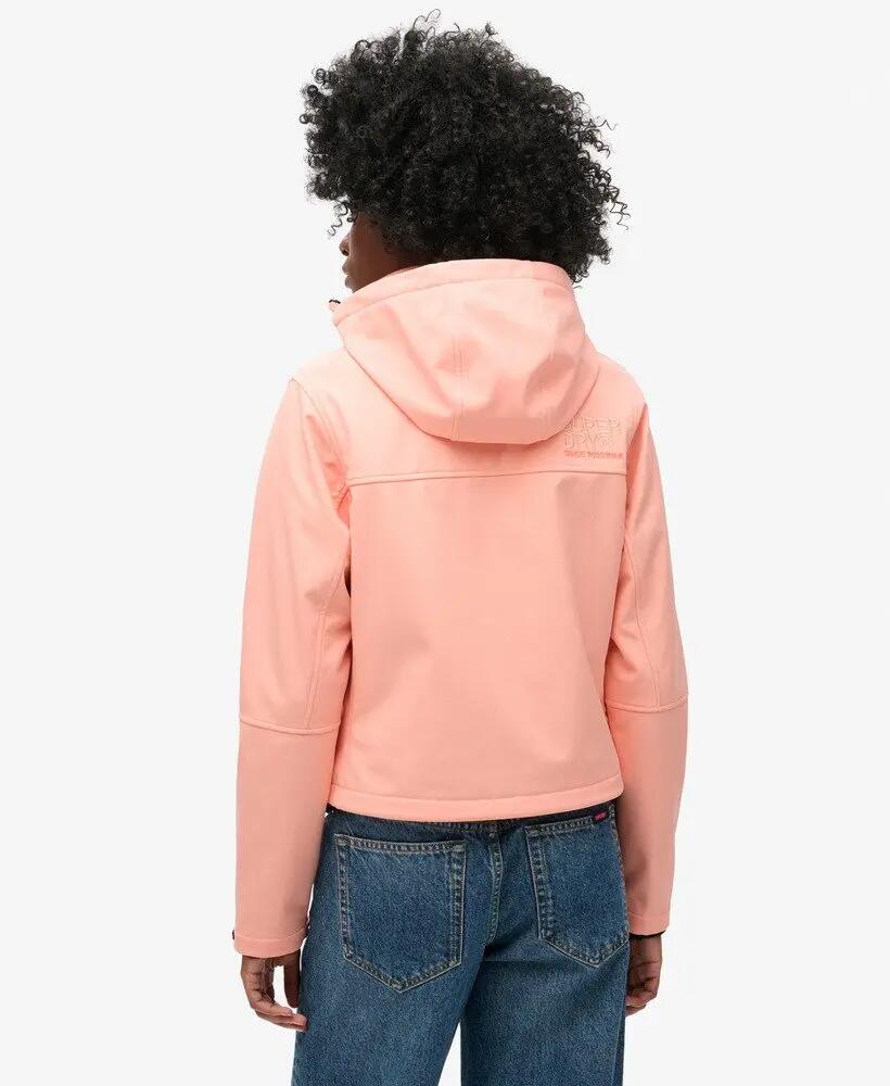 superdry Veste à capuche Soft Shell Trekker pour femme – Peach Pearl Pink 4/6