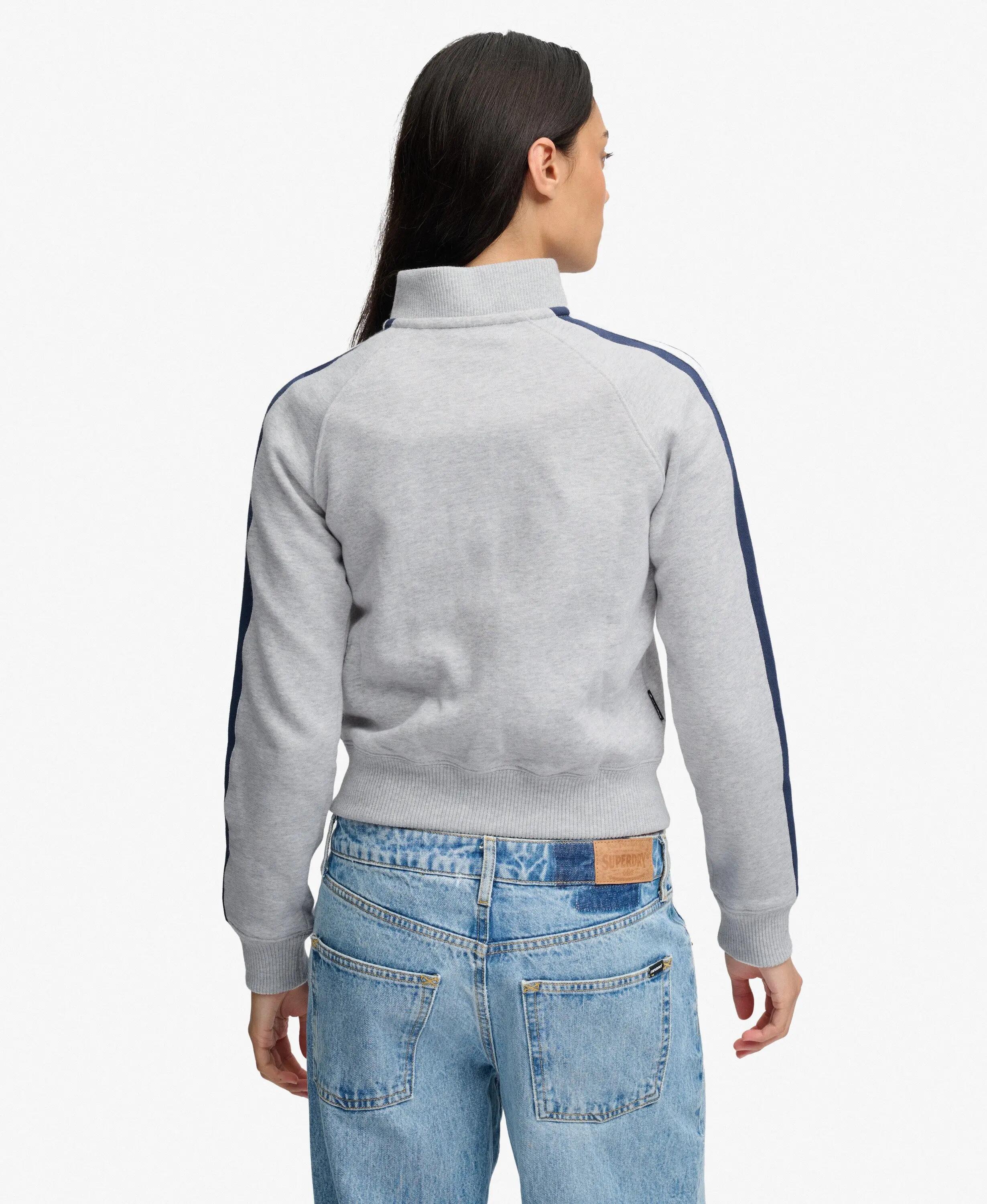 superdry Athletic Essentials Logo Track Top Glacier Grey Marl 5/5