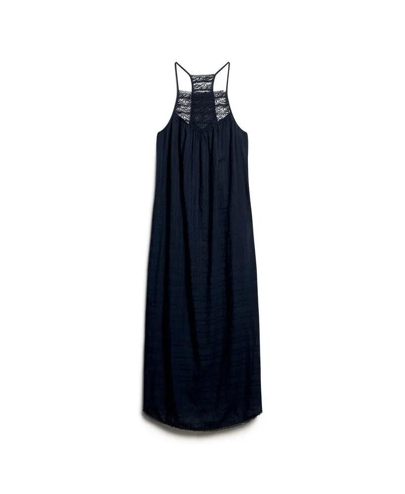 superdry Abito Maxi da Spiaggia Halter con Pizzo 7/7