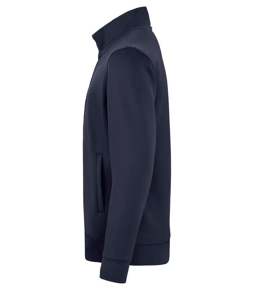 clique Basic Active Cardigan Junior em spun dyed poliéster — fecho total 3/4