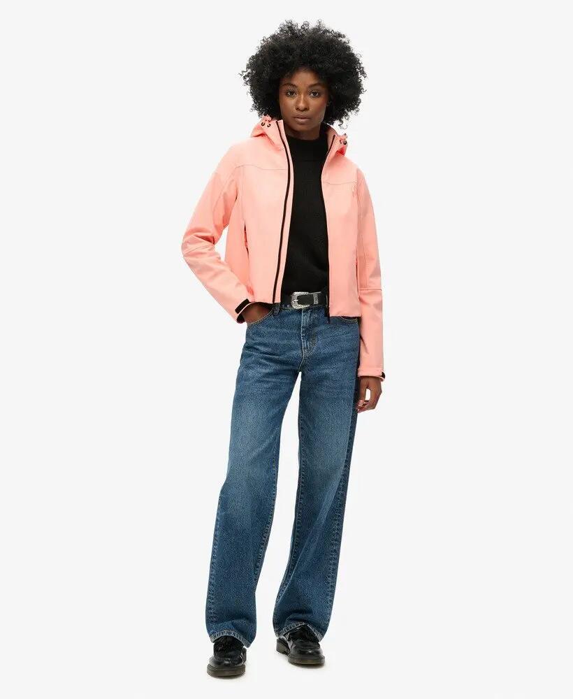 superdry Veste à capuche Soft Shell Trekker pour femme – Peach Pearl Pink 2/6