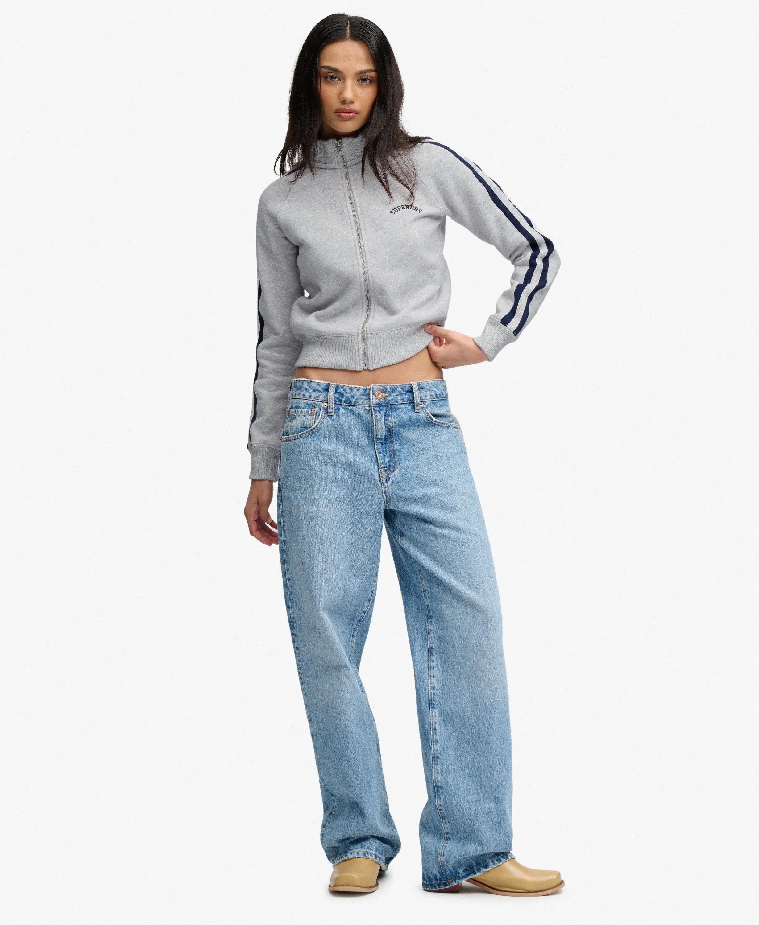 superdry Athletic Essentials Logo Track Top Glacier Grey Marl 4/5