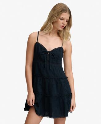 Superdry cheesecloth gelaagd mini-jurk – 100% biologisch katoen