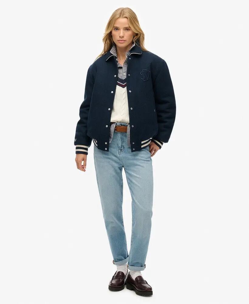 superdry Blusão bomber Country Club em mistura de lã 3/7