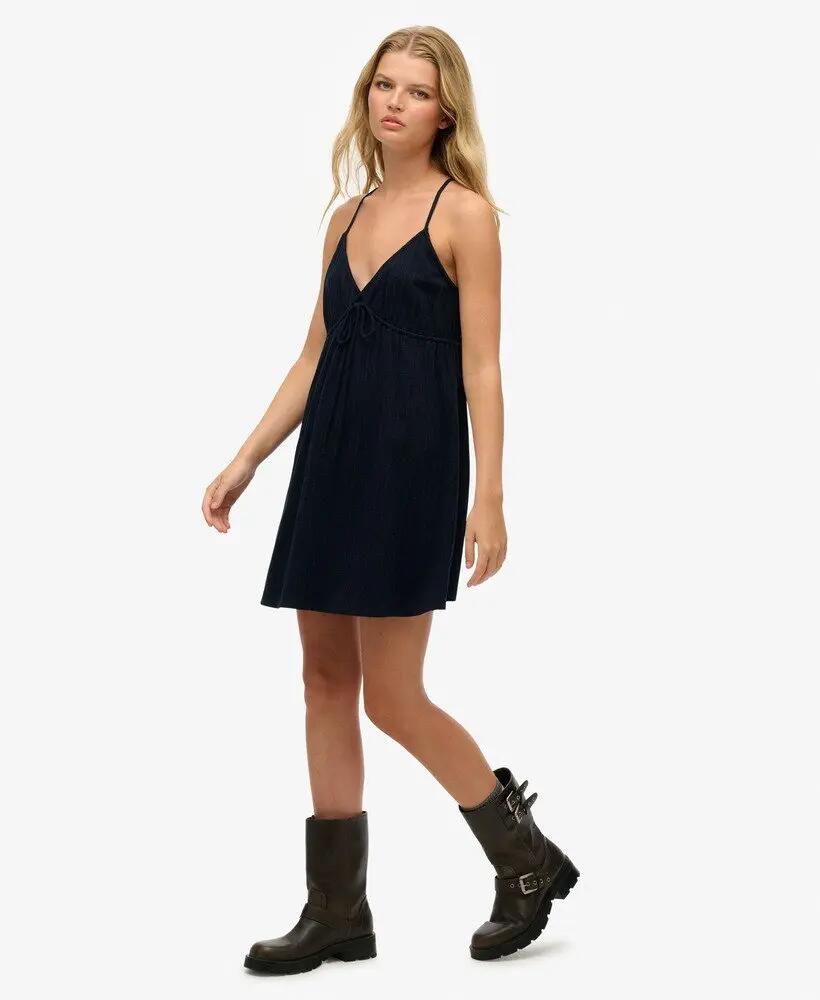 superdry Vestido curto cami tecido texturizado 5/7