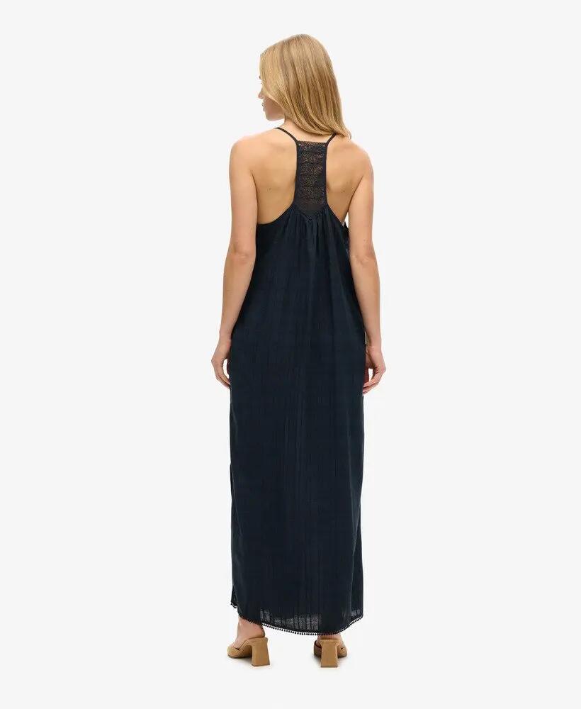 superdry Abito Maxi da Spiaggia Halter con Pizzo 4/7