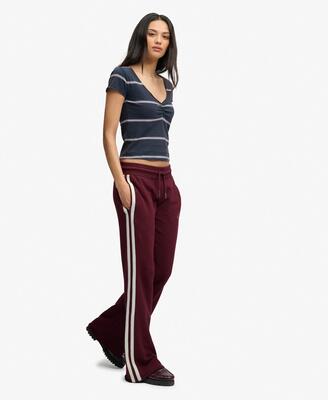 Superdry athletic essentials flared joggers met strepen
