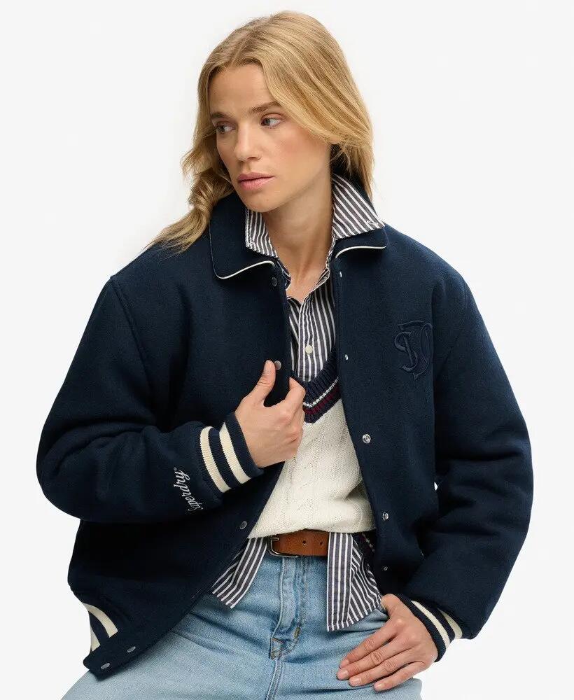 superdry Blusão bomber Country Club em mistura de lã 2/7