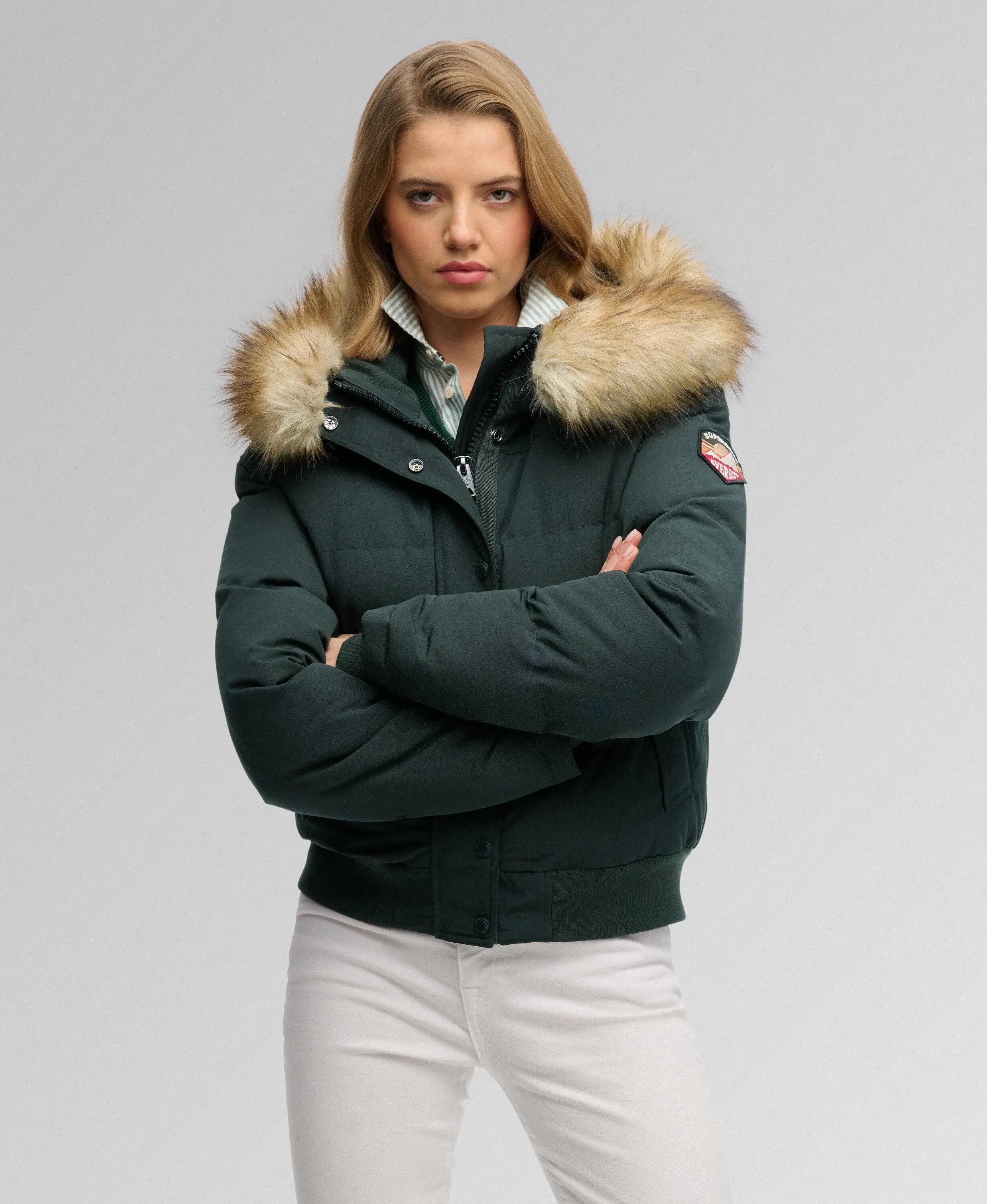 superdry Kurtka bomber Everest z kapturem slim z recyklowanego poliestru 5/7