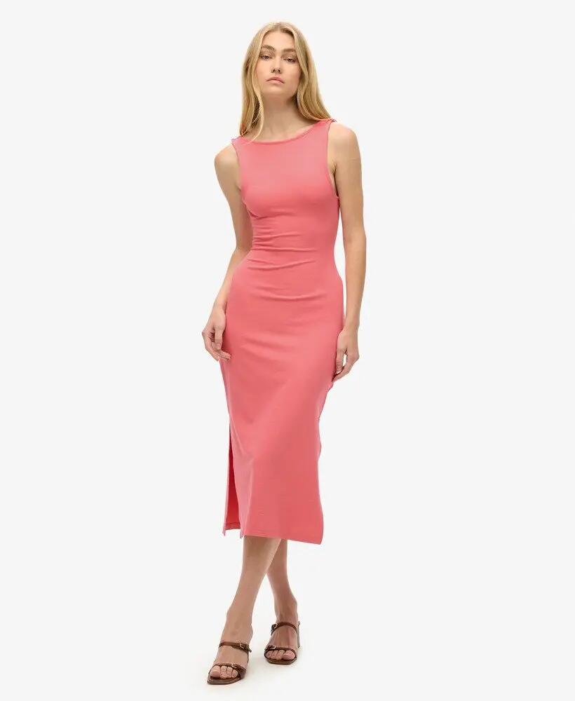 superdry Vestido midi em jersey com costas twist – corte slim 2/7