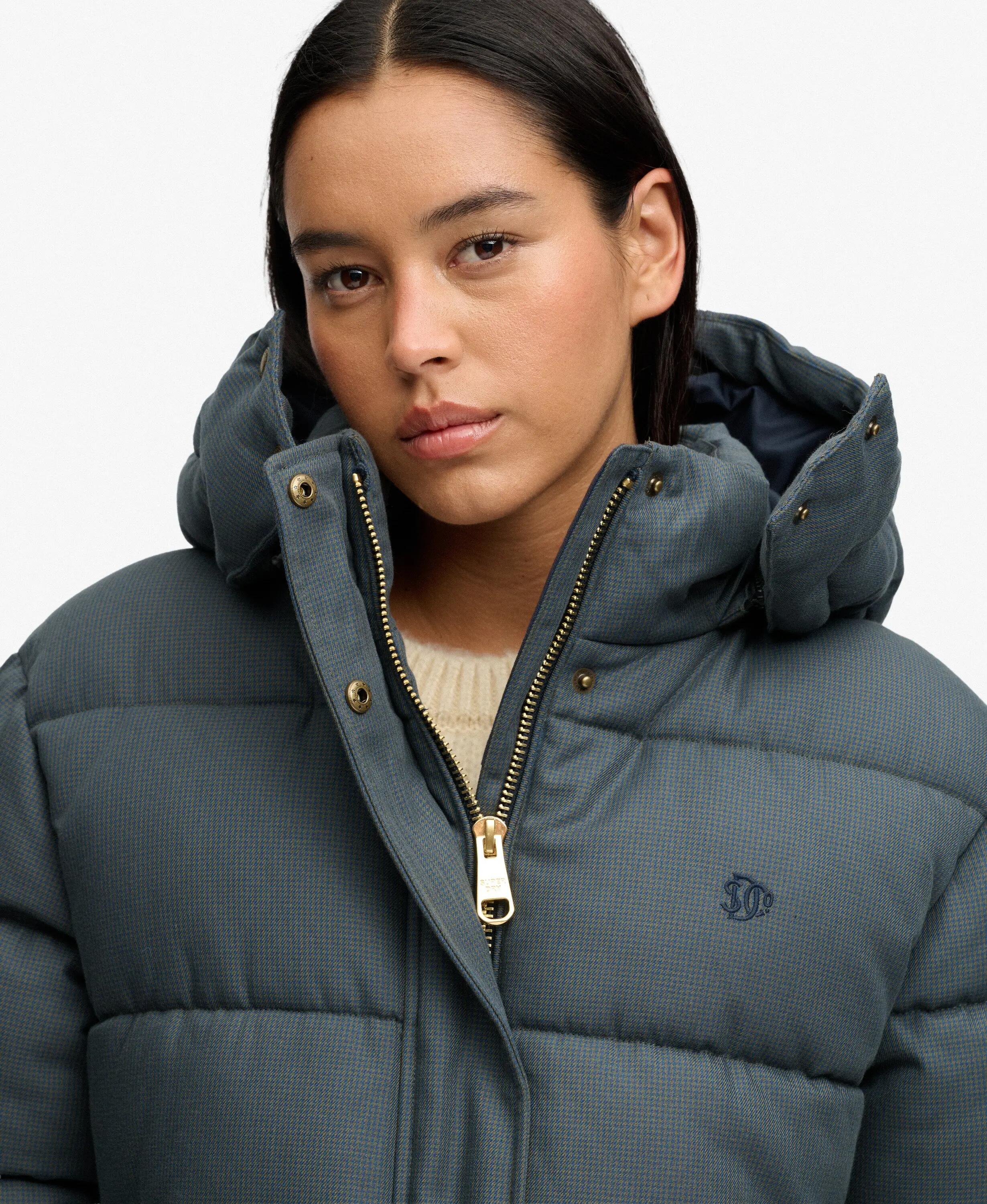 superdry Casaco Acolchoado Premium com Capuz aos Quadrados 4/7