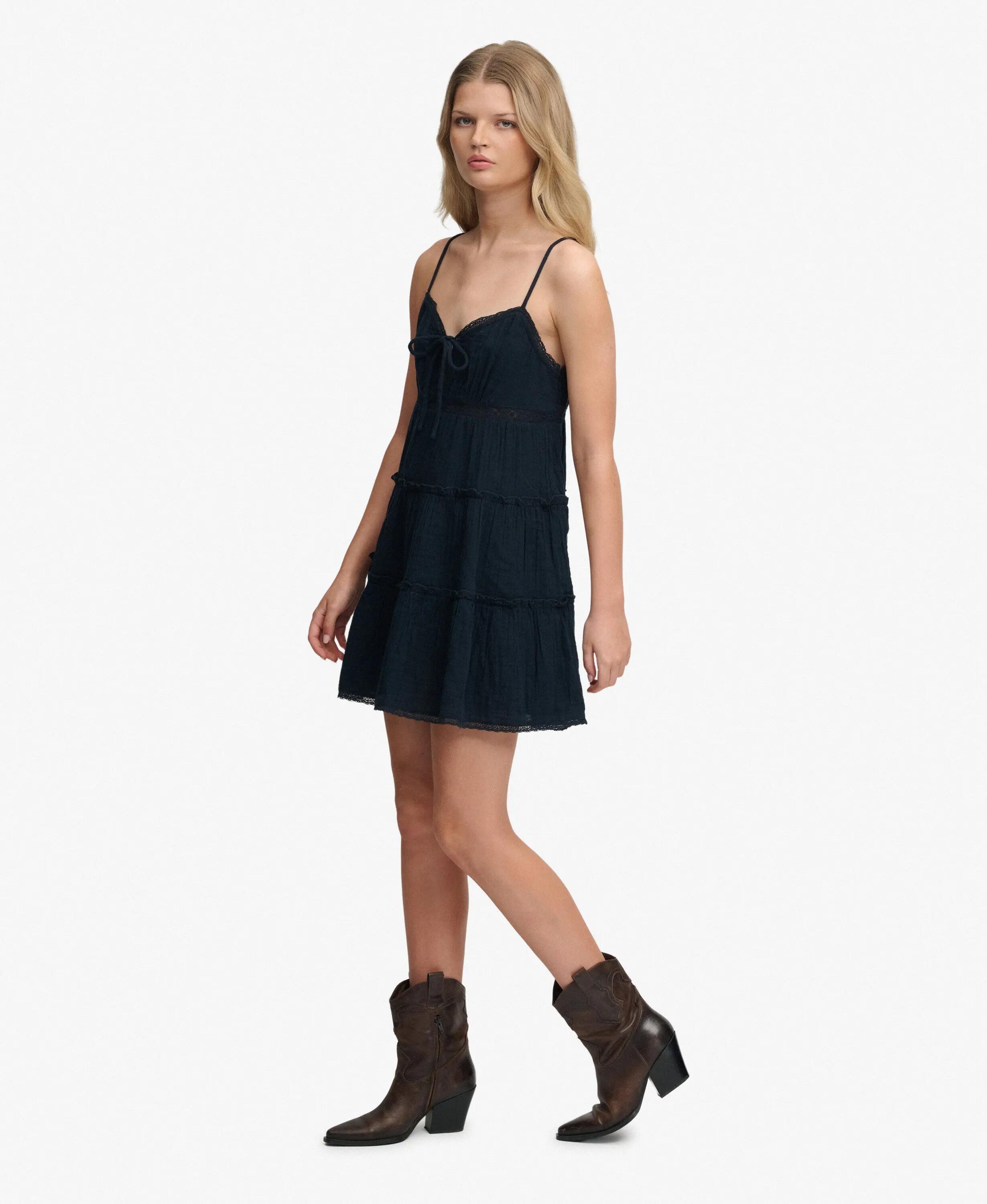superdry Vestido mini em algodão biológico com camadas – Cheesecloth 5/7
