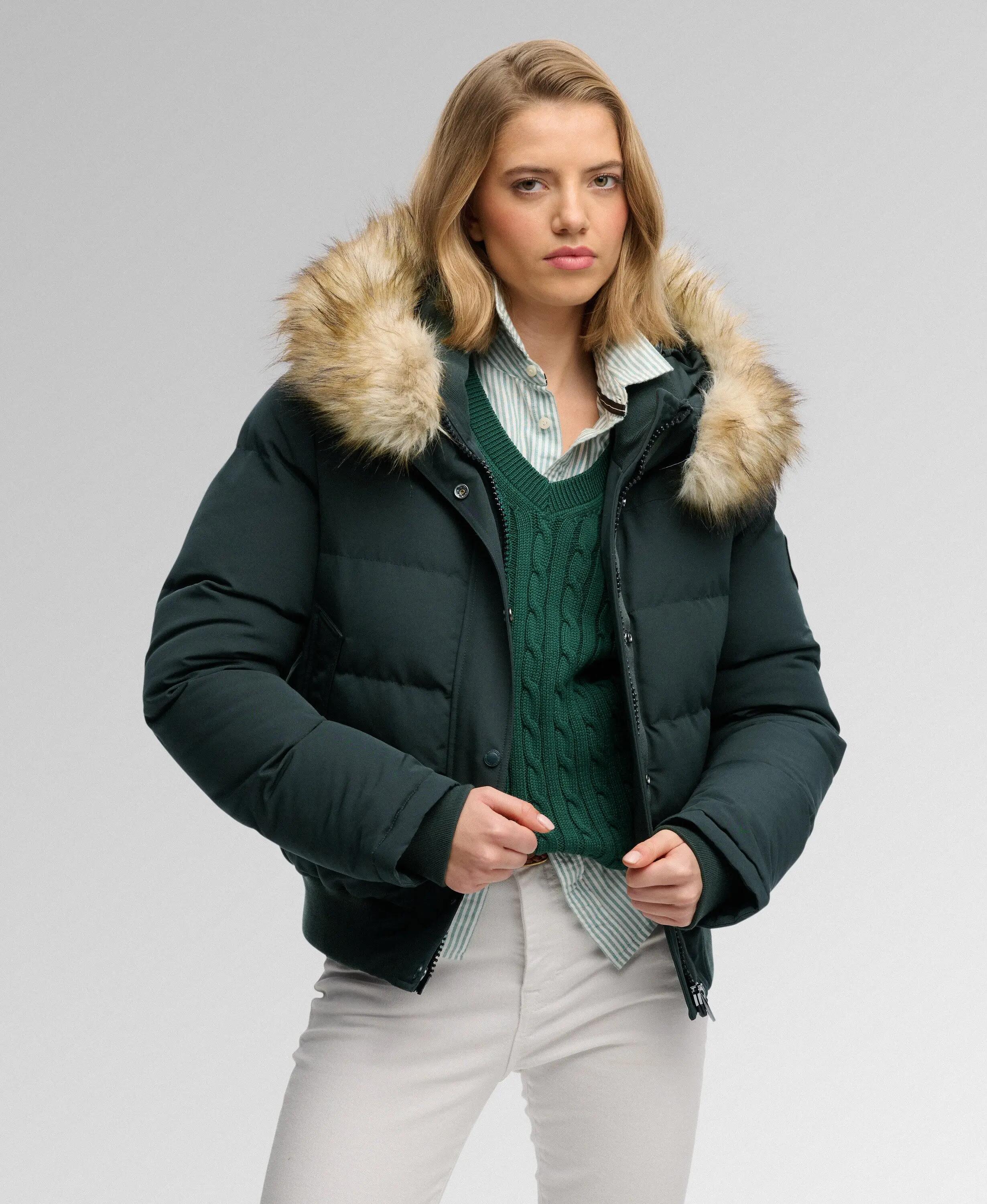 superdry Kurtka bomber Everest z kapturem slim z recyklowanego poliestru 2/7