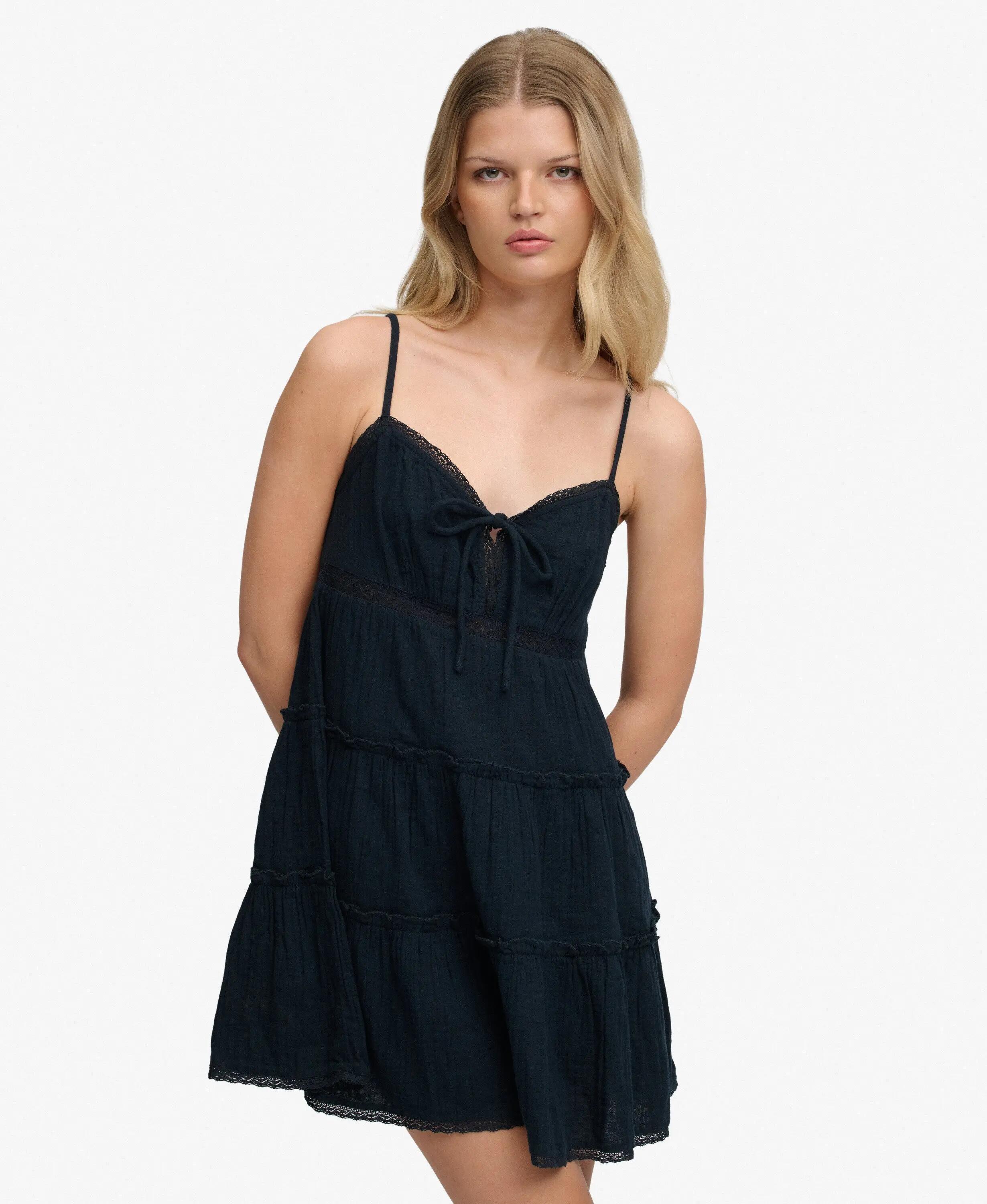superdry Vestido mini em algodão biológico com camadas – Cheesecloth 2/7
