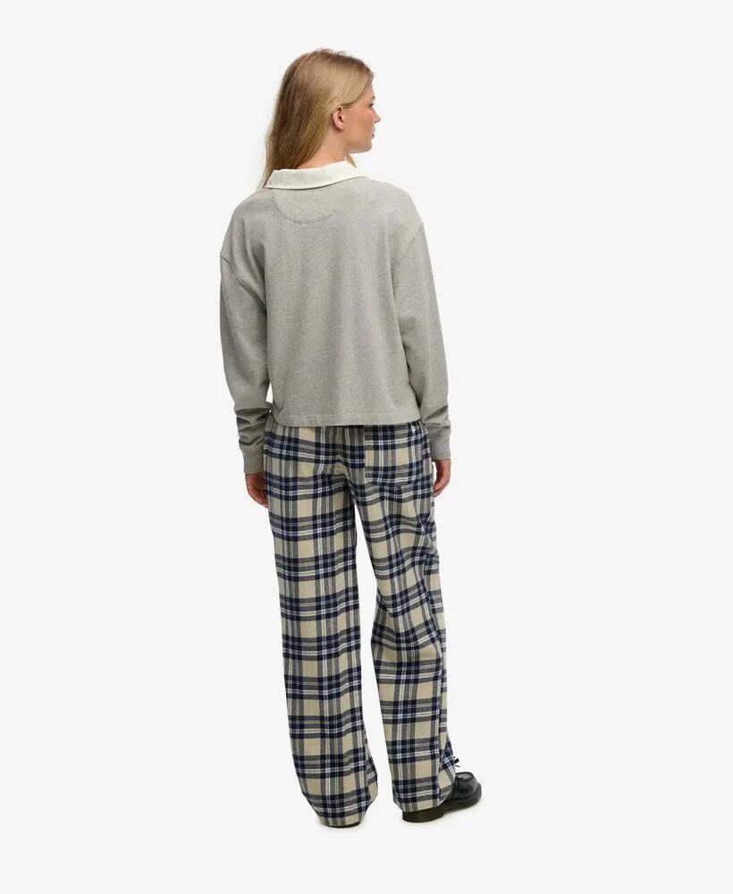 superdry Pantalon coton à carreaux – taille élastique, coupe large 6/7