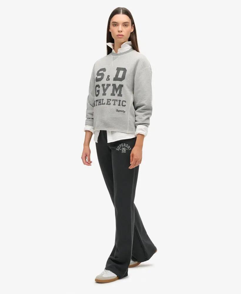 superdry Calças Jogger Flare em Jersey – Athletic Essential – Black 2/6