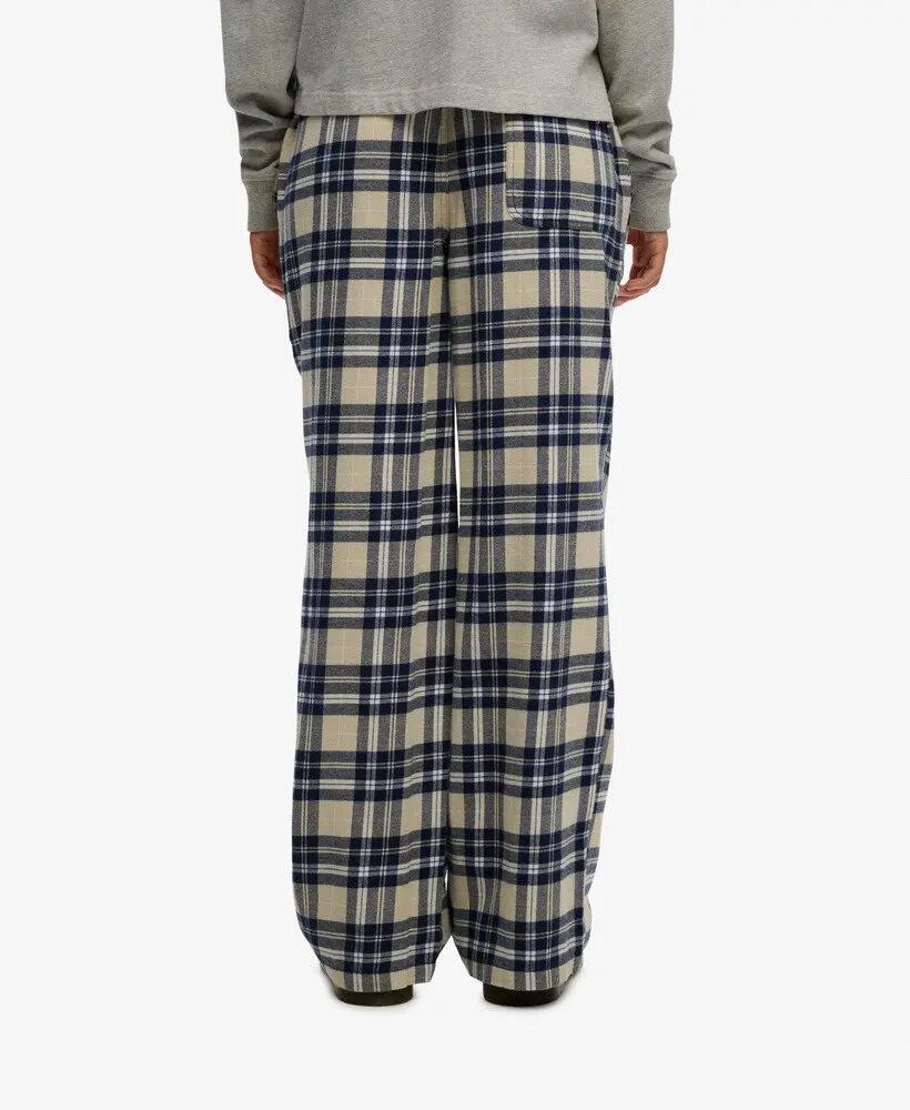 superdry Pantalon coton à carreaux – taille élastique, coupe large 5/7