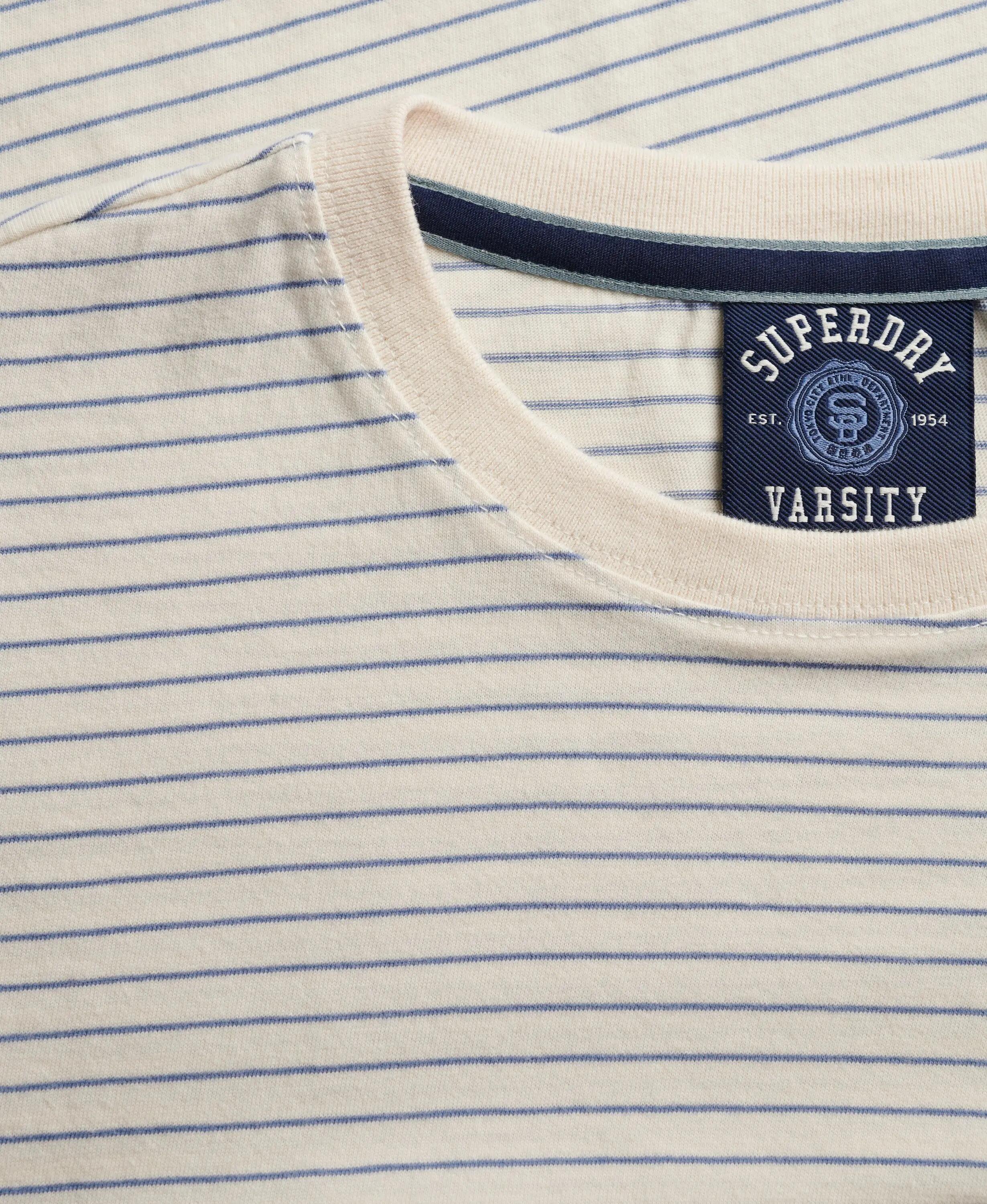 superdry T-shirt ajuste slim Essential Logo às riscas algodão biológico – 6/6