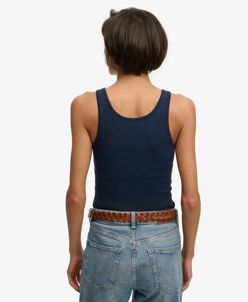 superdry Essential Logo Scoop Vest – ajustado, algodón orgánico 5/5