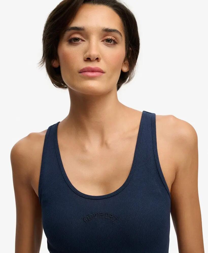 superdry Essential Logo Scoop Vest – ajustado, algodón orgánico 4/5