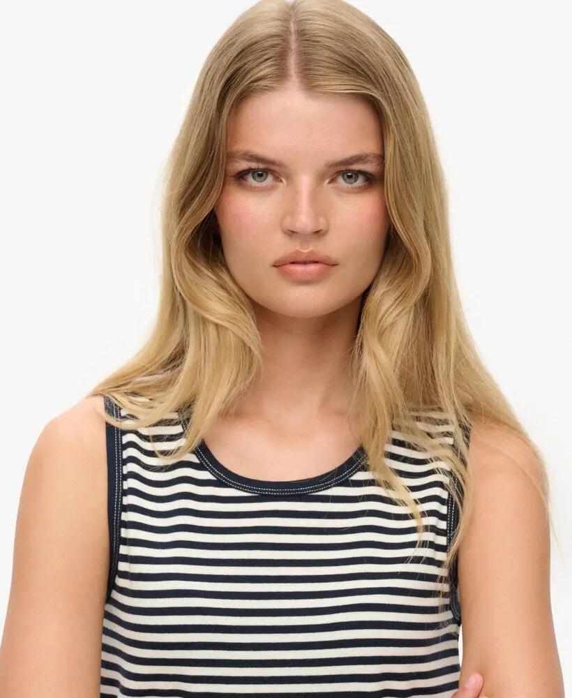 superdry Débardeur Athletic Essentials Jersey Rayé – coupe slim 4/5