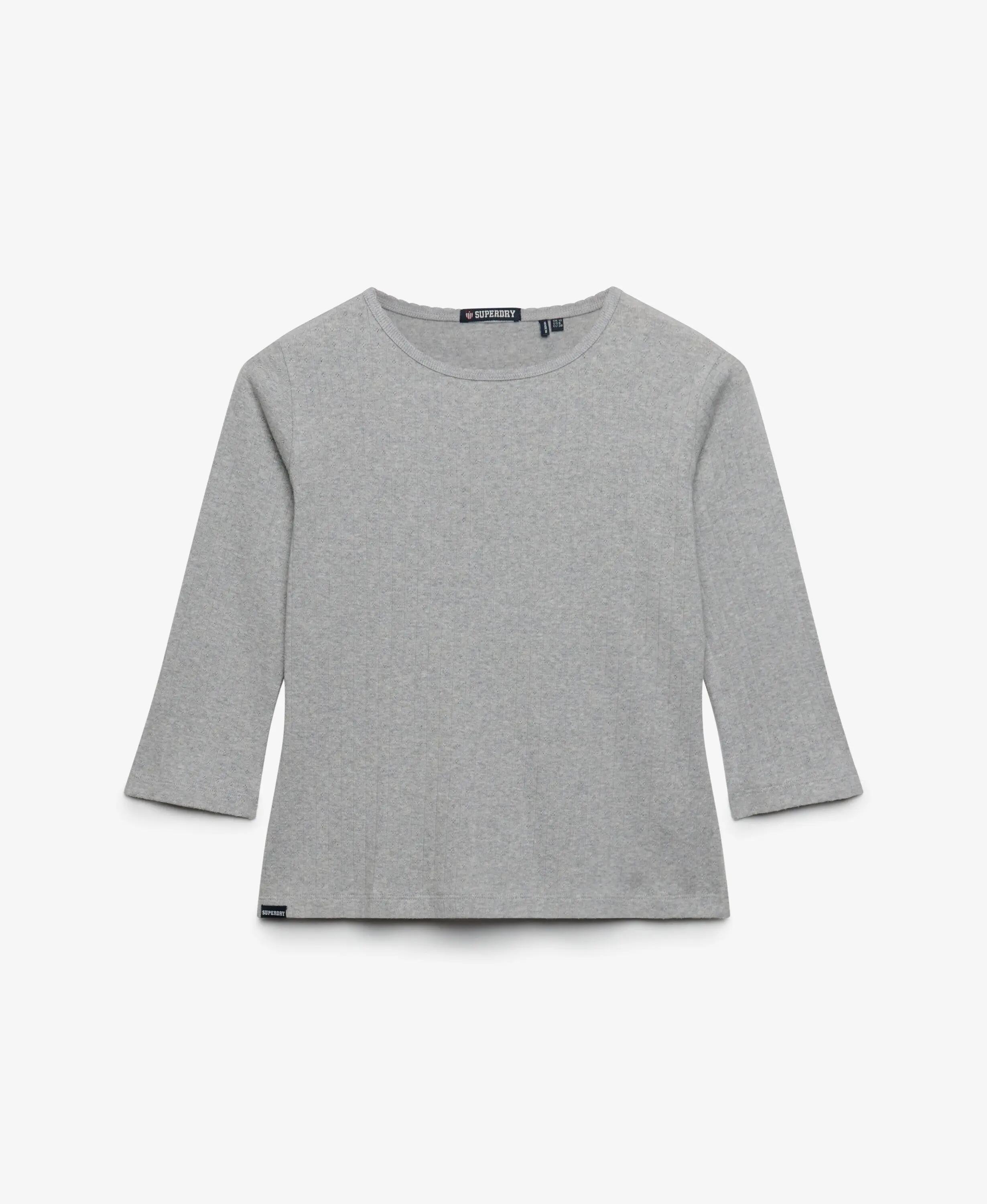 superdry Top Athletic Essentials Pointelle manga 3/4 em algodão biológico 7/7