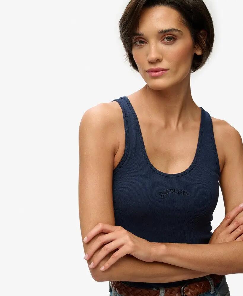 superdry Essential Logo Scoop Vest – ajustado, algodón orgánico 2/5