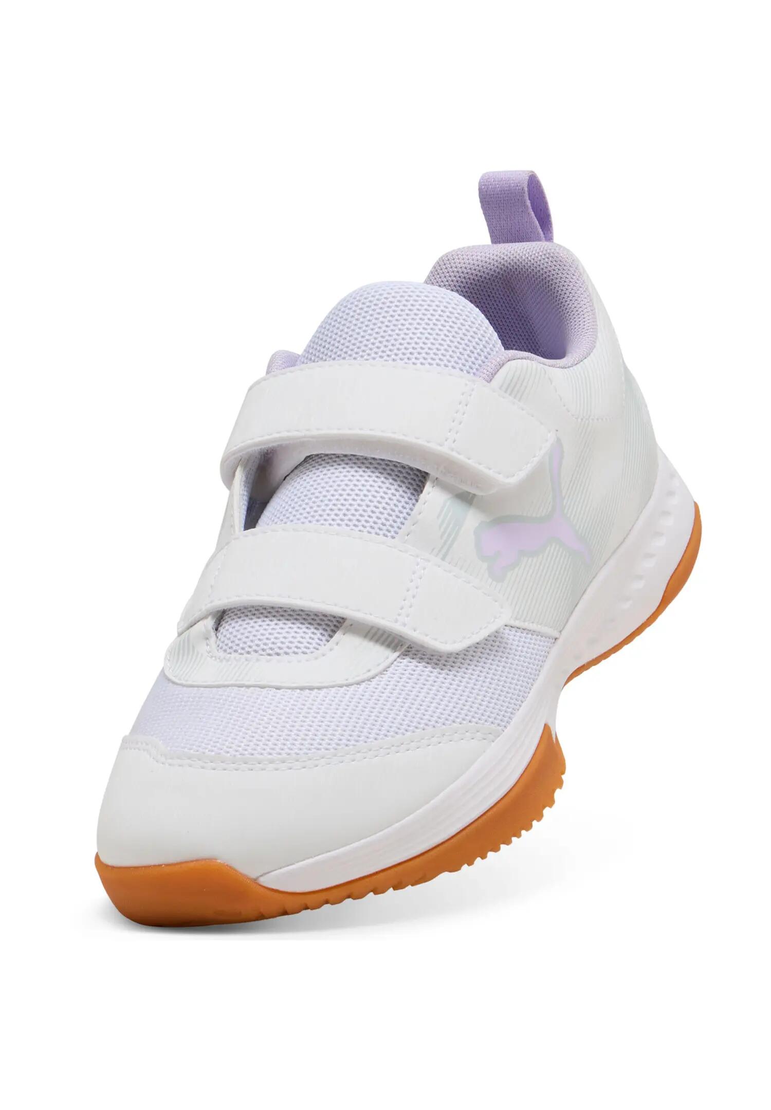 Puma Kinder Hallenschuh Varion 3V Jr White-Light Lavender 4/5