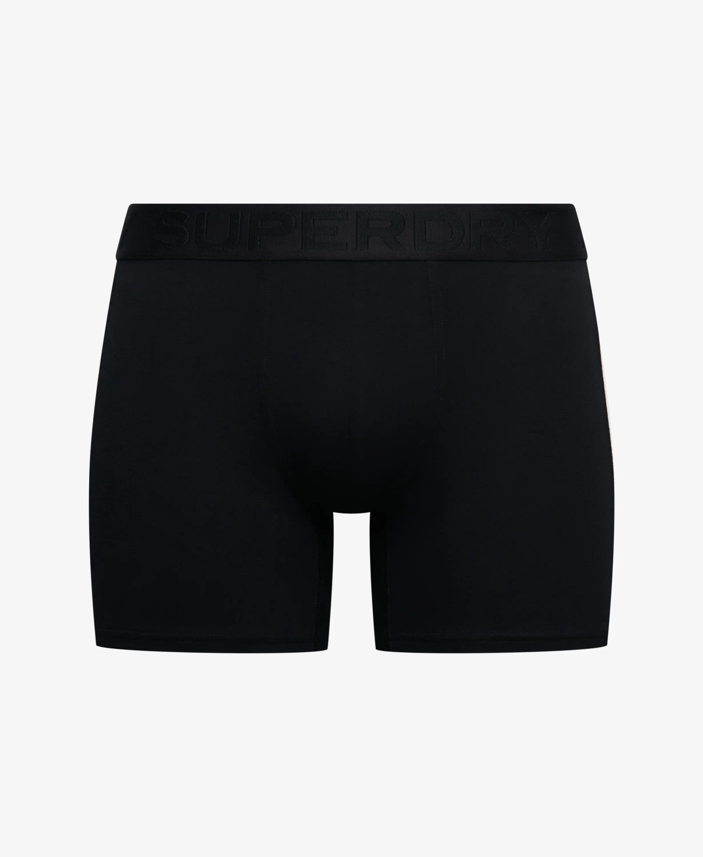 superdry Boxer Triple Pack z organicznej bawełny, bardzo miękki – BLACK/BLACK 6/6