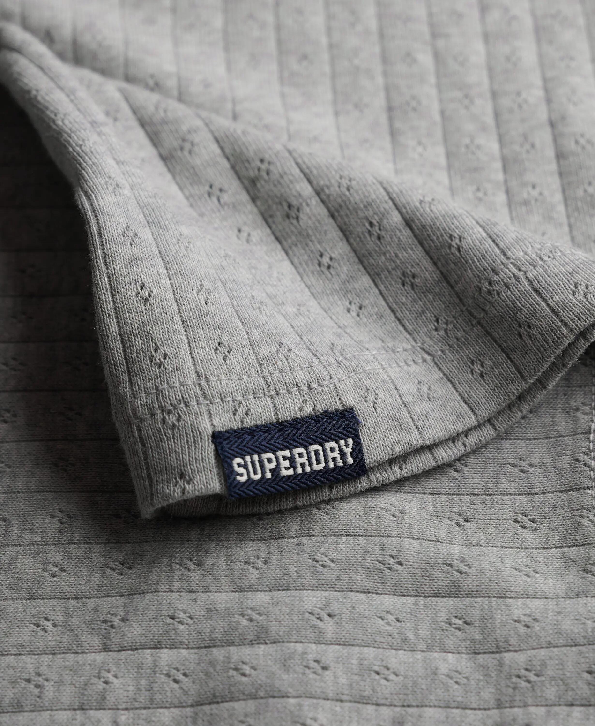 superdry Top Athletic Essentials Pointelle manga 3/4 em algodão biológico 6/7