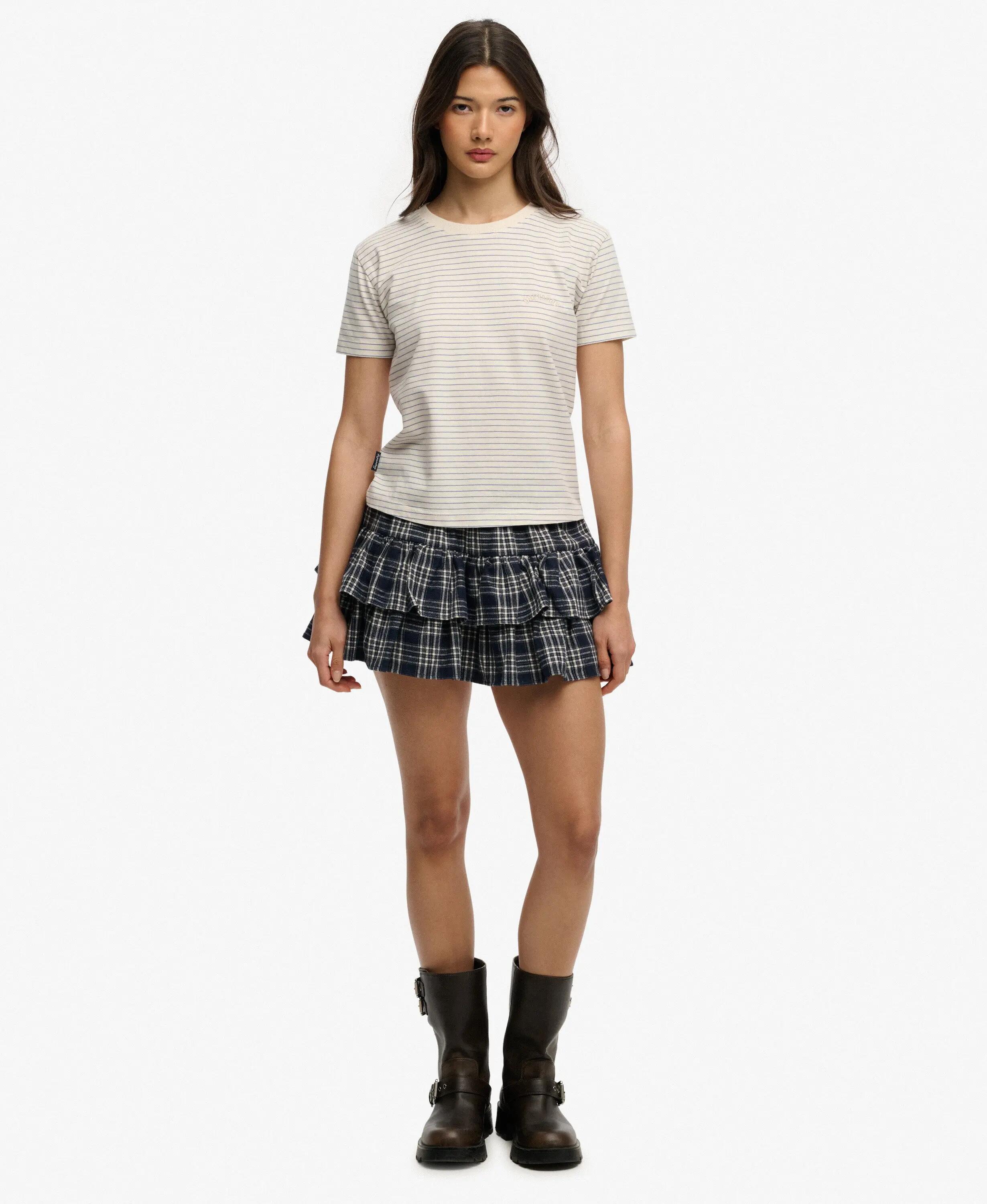 superdry T-shirt ajuste slim Essential Logo às riscas algodão biológico – 3/6