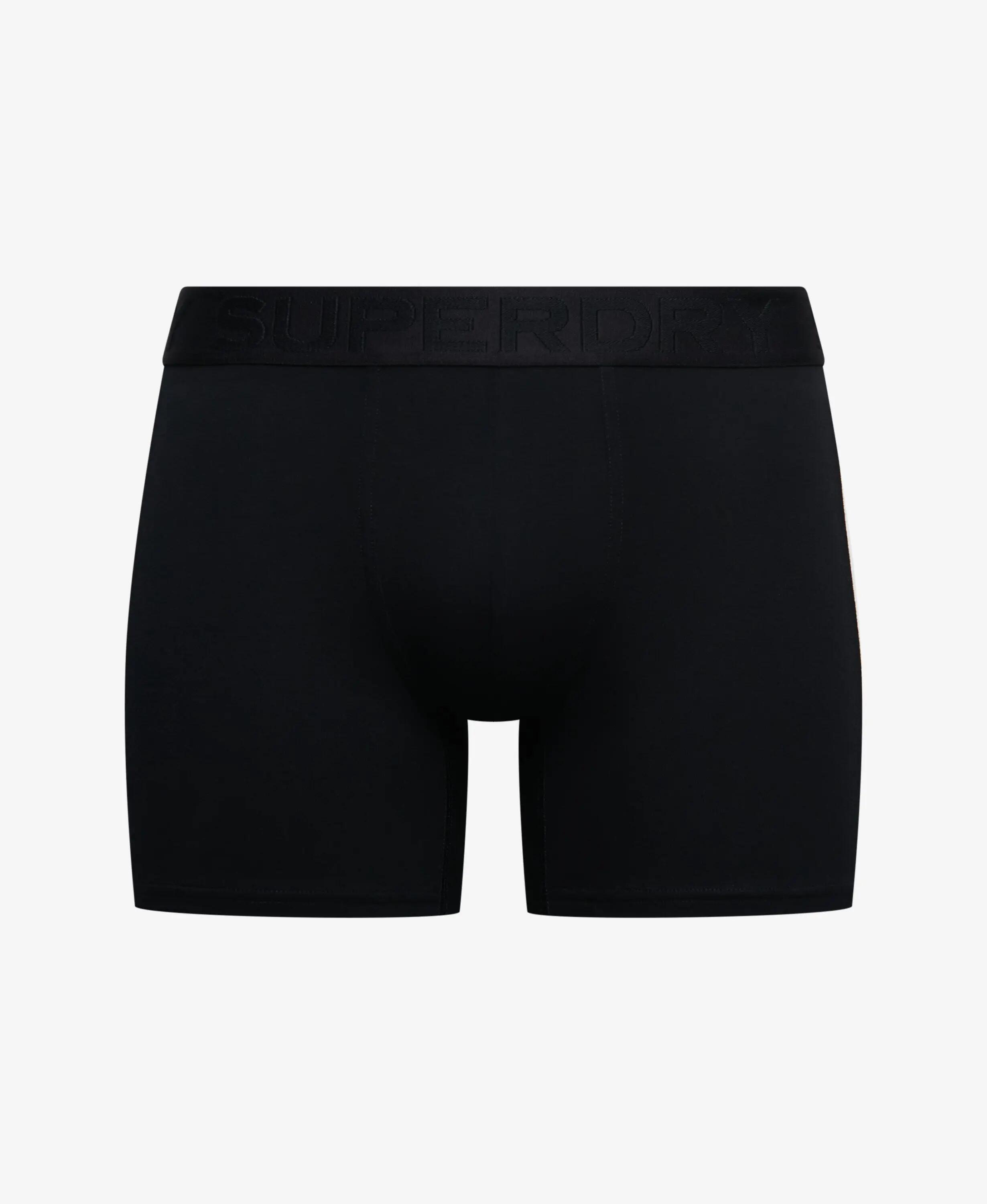 superdry Boxer Triple Pack z organicznej bawełny, bardzo miękki – BLACK/BLACK 4/6