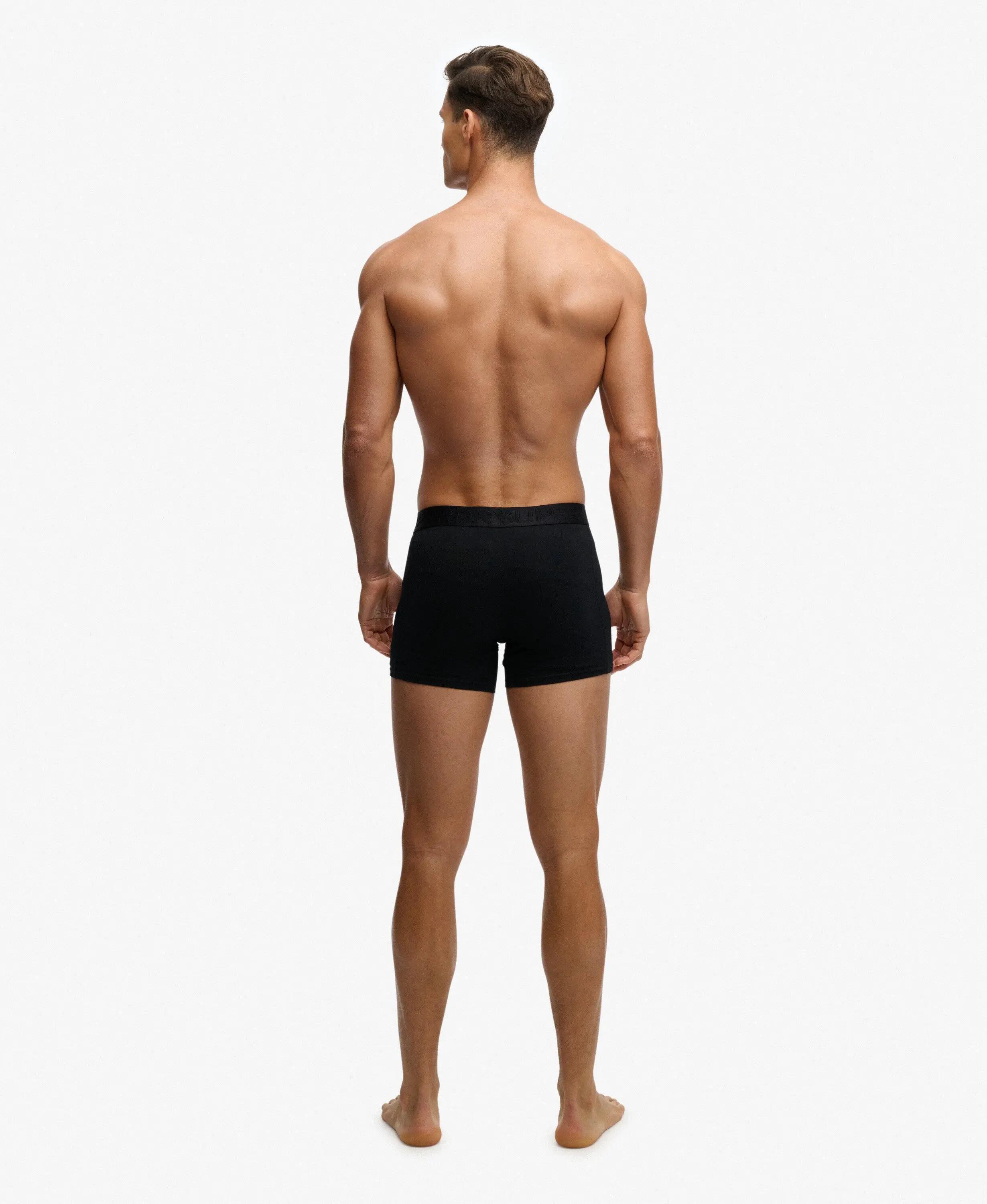 superdry Boxer Triple Pack z organicznej bawełny, bardzo miękki – BLACK/BLACK 3/6