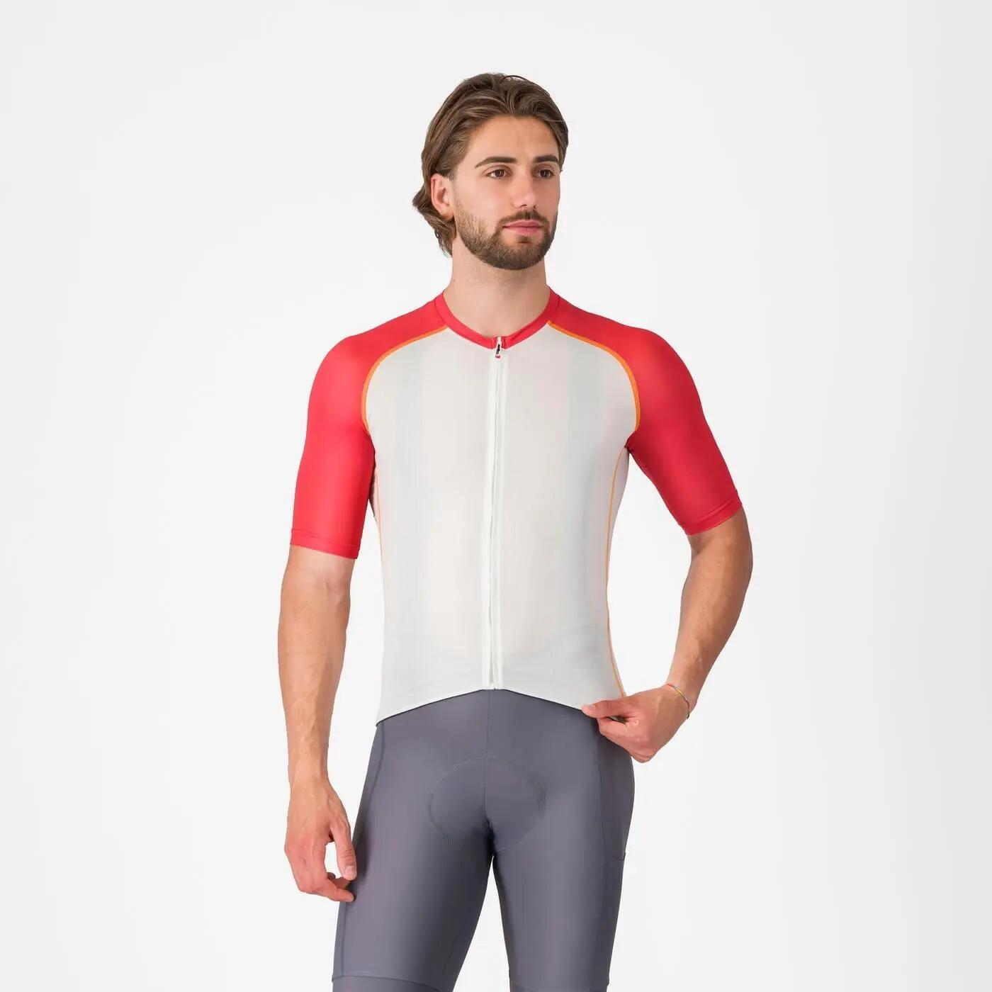Tricou ciclism maneca scurta Castelli Unlimited Endurance 3 barbati - ivoriu