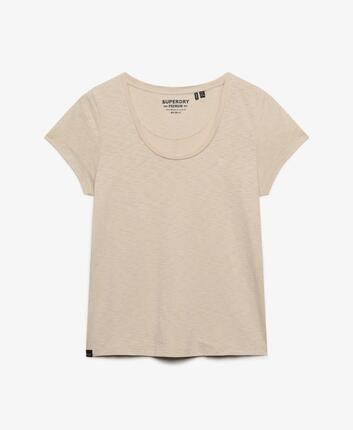 superdry Studios Scoop Neck T-Shirt Slim Fit in Baumwolle/Lyocell