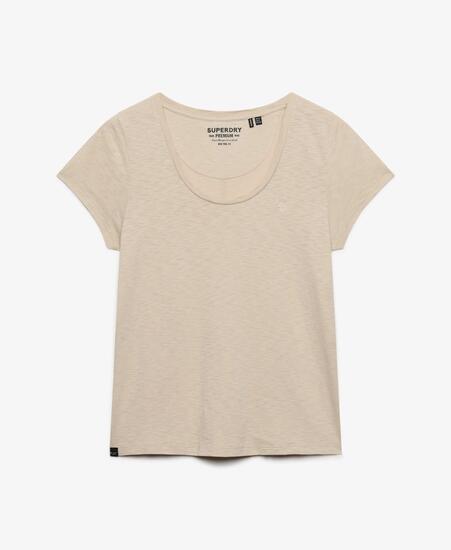 superdry Studios Scoop Neck T-Shirt Slim Fit in Baumwolle/Lyocell