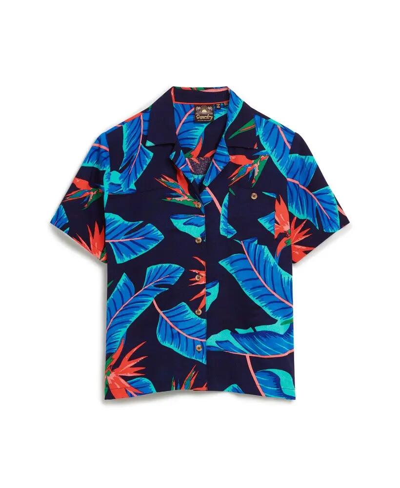 superdry Camisa Beach Resort de viscosa con estampado Navy Paradise 7/7