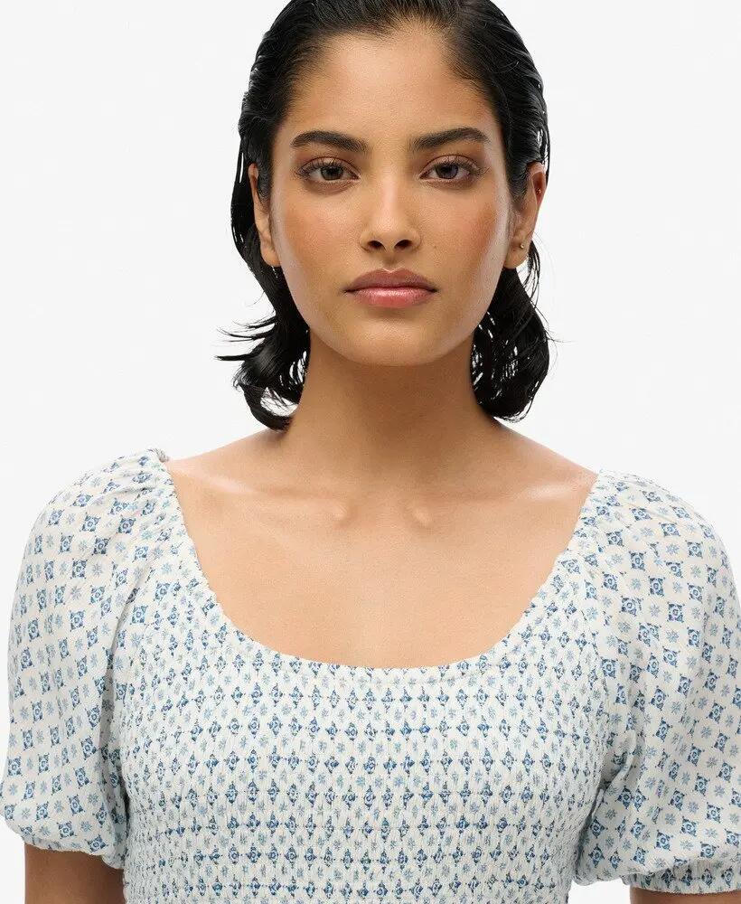 superdry Smocked Woven Top em 100% viscose 3/5