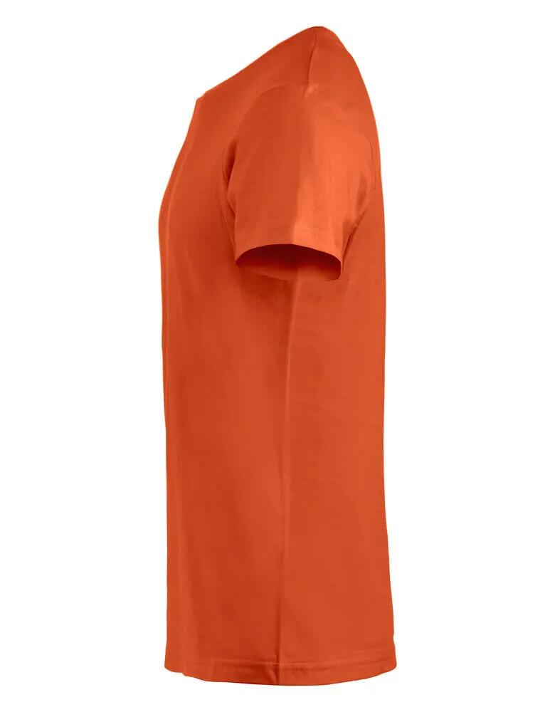 clique Basic-T Junior t-shirt em algodão — gola 1x1, etiqueta removível 3/4
