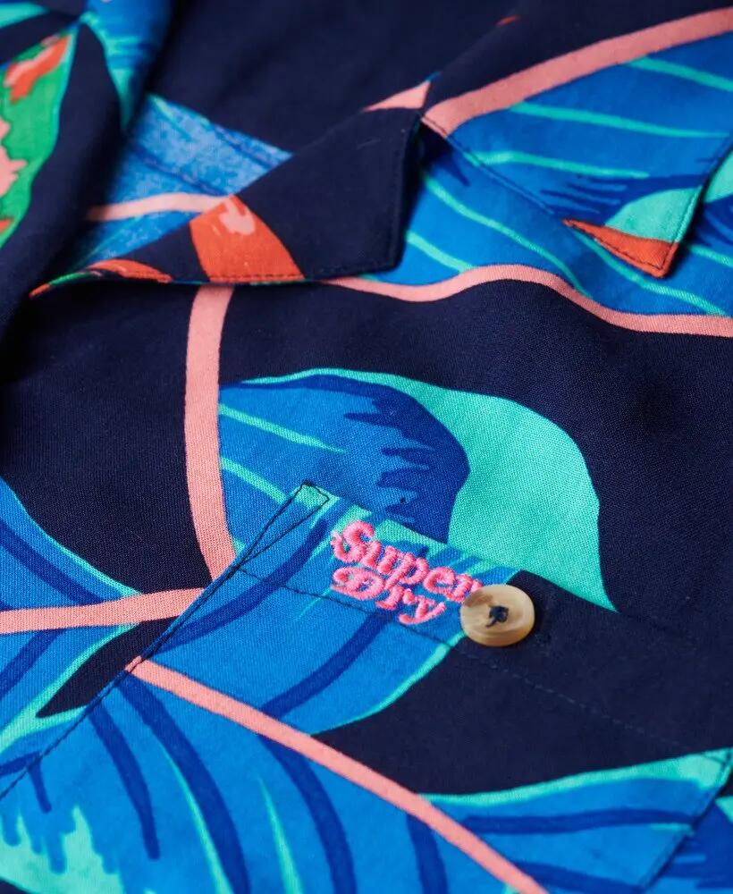 superdry Camisa Beach Resort de viscosa con estampado Navy Paradise 5/7